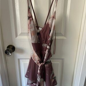 Windsor Floral Blouse in Mauve and White